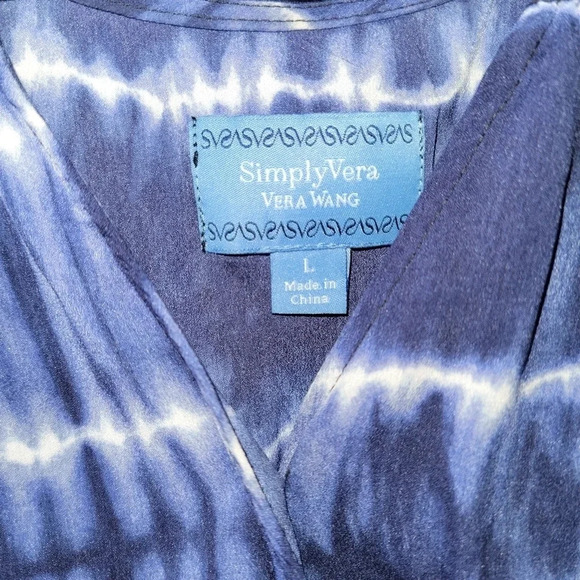 Simply Vera Vera Wang Sundress Tie Dye Blue  Large - Picture 4 of 15